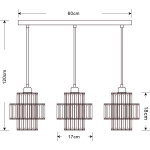 Lampa wisząca Targa 3xE27 40W 345303-06 REALITY